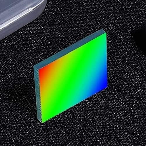 ZGYDNM Diffraction Grating Holographic Glass 600-2400 Lines Physical Optics Experiment Spectroscopic Interference Optical Instrument (Color : 2400 Lines 1mm, Size : 20X20MM_2MM)