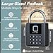 Fingerprint Combination Lock Outdoor eLinkSmart Locker Padlock with 9 Digit Button Password Bluetooth APP Control Weatherproof Heavy Duty Keyed Padlock for Shed Gate Fence Truck Support Temporary Code