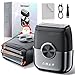 Foil Shaver, Kensen Upgraded 4 Floating Blades, Waterproof Close Shave Electric Shaver, Cordless 120 Mins Shaving Time Mini Men's Electric Foil Shavers, Travel Electric Razor for Men Rechargeable