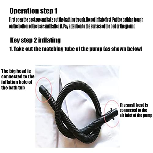 Medische Opblaasbare Bad Douche Bad Wastafel Kit Volwassen PVC Bad met Waterzak voor Ouderen, Gehandicapten, Senioren… - Image 7
