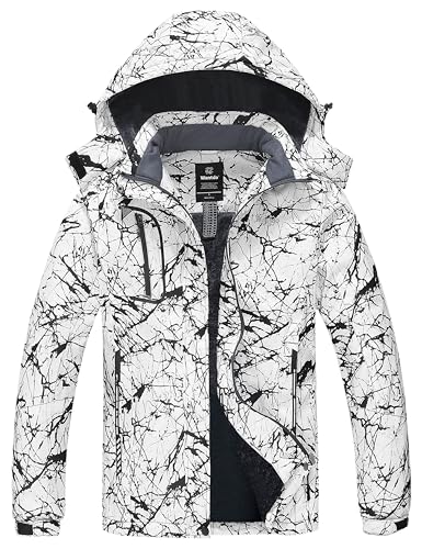 Image of Wantdo Women's Mountain Waterproof Ski Jacket Windproof Rain Jacket Winter Warm Hooded Coat