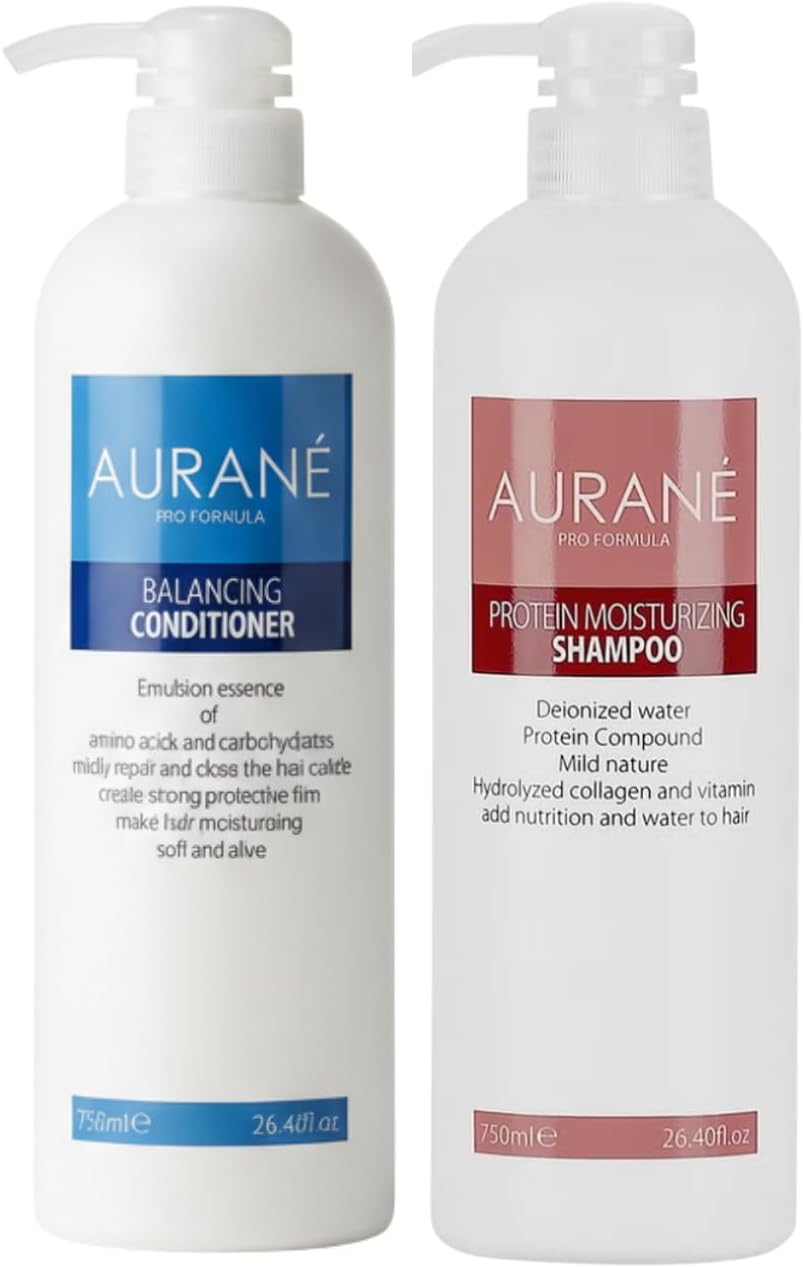 AuraneMoisturizing Shampoo and Conditioner Sets for Color Treated Hair - Daily Use Cleansing Dry to Normal Sulfate Paraben-Free - All Hair Types for Men and Women