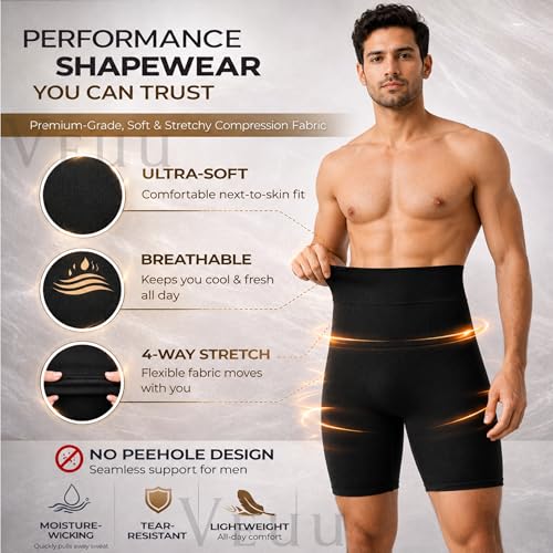 Image of Tummy Tucker Men Shapewear Body Shaper for Men's Body Men's Seamless Shaper Slimming Compression Underwear Body Shaper for Men Tummy Control