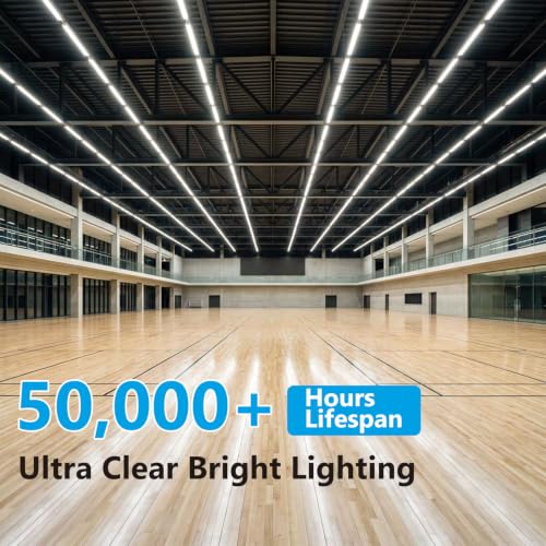 Image of 10 Pack 5FT 5000K T8 LED Tube Light Bulbs Fluorescent Replacement | 45W 4500LM Daylight White, Replace G13 F58T8 Fluorescent Bulb, 60 inch Dual-End Powered Type B Ballast Bypass Shop Lighting