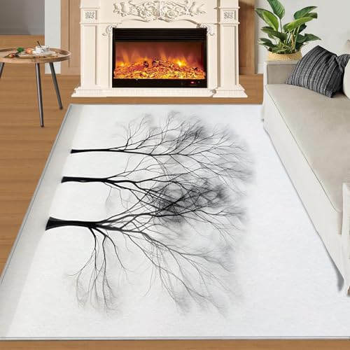 Tapete decorativo 4x6 ft con diseño de árbol y respaldo antideslizante miniatura 2