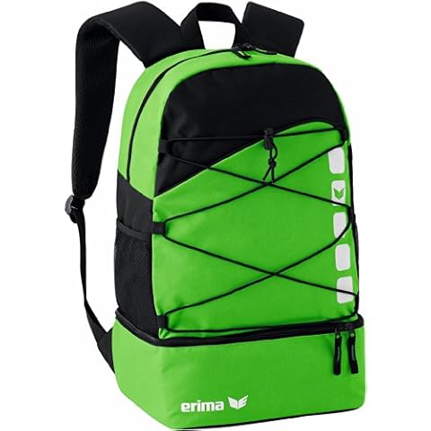 Erima Backpack, Green/Black, 48.5 x 36 x 3.5 cm, 16 Liter Cover