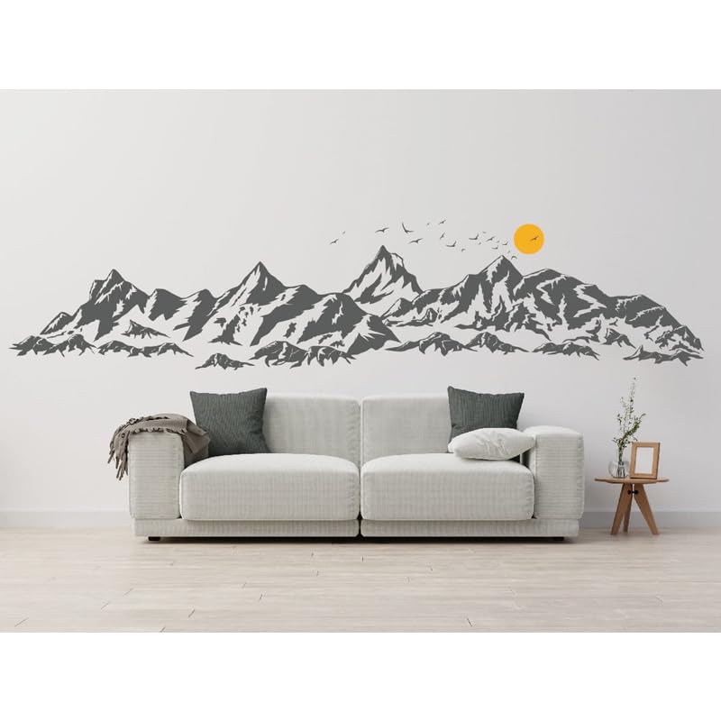 GADGETS WRAP Wall Decal Vinyl Sticker Large Mountains for Office Home Wall Decoration