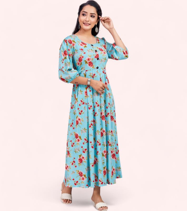 Image of Polyester Floral Regular Women Kurta