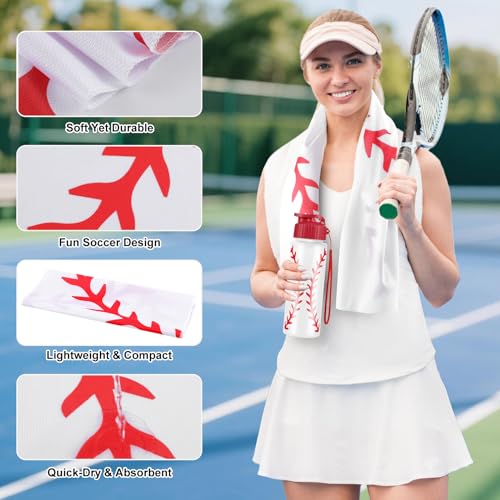 24Pcs Sport Party Favors 12 Pcs Reusable Baseball Water Bottle Bulk 20 oz 12 Pcs Soft Cooling Towels Sports Accessories for Party Favor Players Lovers Team Gifts (Baseball) by Olgaa - Used condition - Image 4
