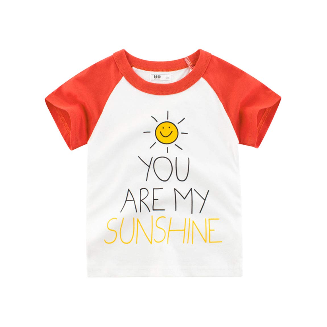Toddler Boy Short Sleeve Cotton T-Shirt Letter Print Tee Shirt Summer Cute Sun Shirt Tops 2T 4T