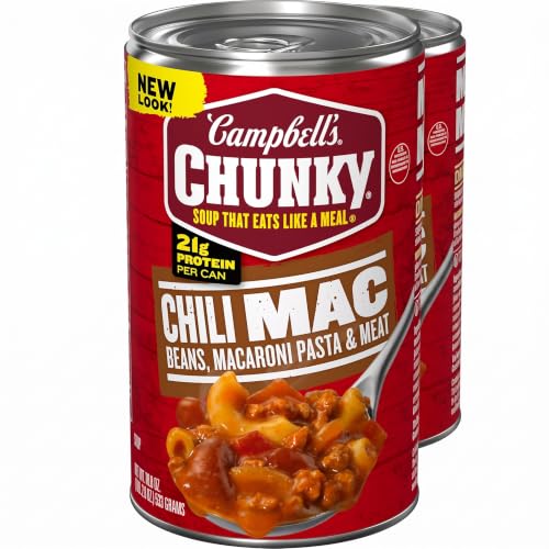 Campbell's Chunky Soup, Chili Mac Soup, 18.8 Ounce Can (Pack of 2)