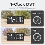 JALL Wooden Digital Alarm Clock