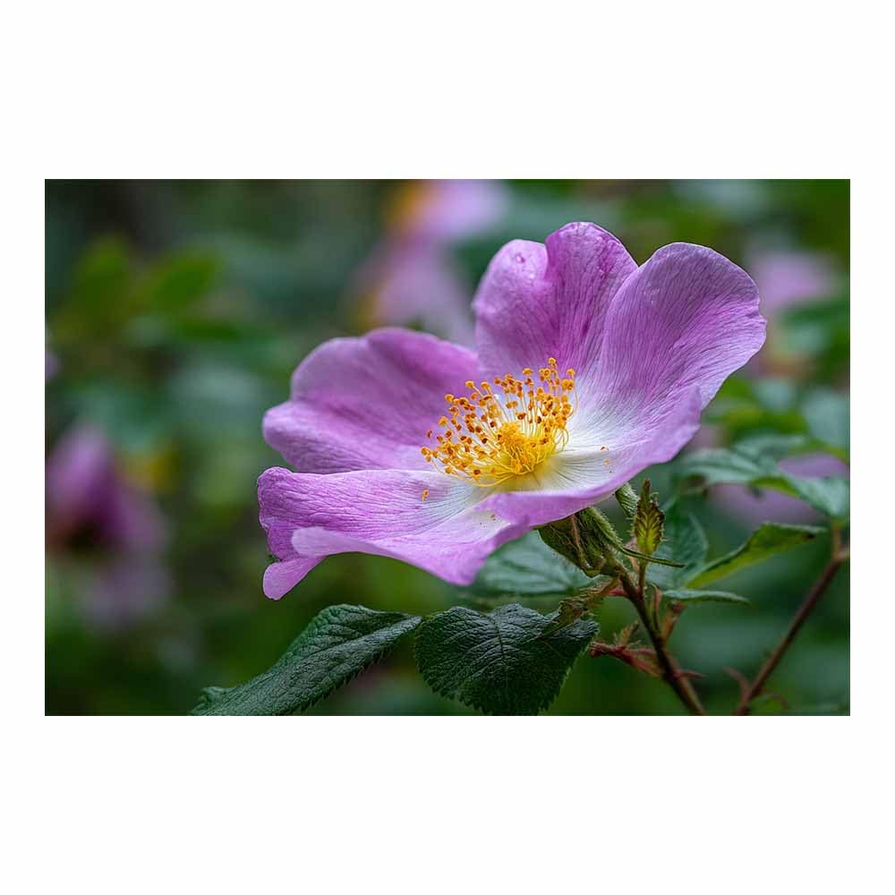 ZAMAEIU Nature Landscape Canvas Wall Art Single-petalled Rosess posters picture, Modern Wall Decor, for Bedroom, Office, Living Room, Corridor, classroom(Purple;)-80x120cm Unframed