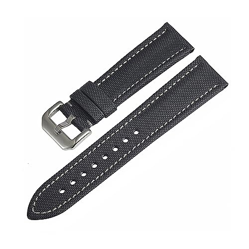 Bracelet Cong Yi montre de luxe cuir et nylon noir 20mm 22mm 23mm étanche