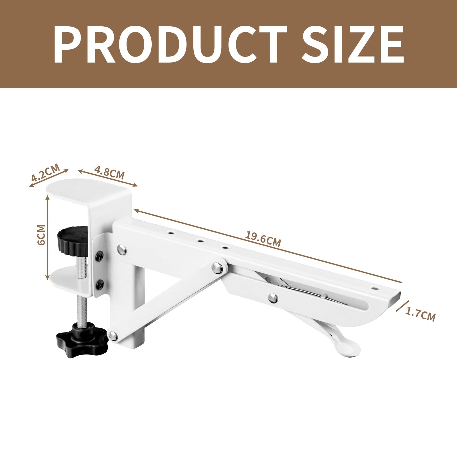 Bandeja Teclado Bajo Mesa, Soporte Teclado Ordenador sin Taladrar, Bandeja Teclado con Pinza en C Ajustable, Bandeja Extraible Escritorio Silencioso, Bandeja Para Teclado Ergonómico, 2 Piezas