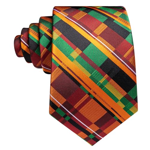 Image of Barry.Wang Man Tie Sets Skull Ties Animal Extra Long Necktie Silk Woven Handkerchief Cufflinks Festival Party Gift