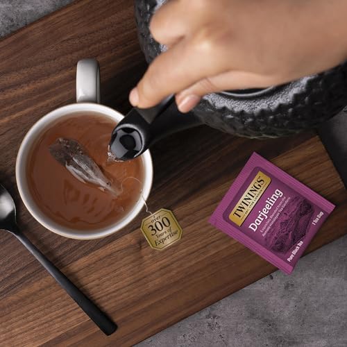Image of Twinings Darjeeling Tea - A Delicate, Dry Black Tea, Sophisticated Coffee Alternative with Less Caffeine, Individually Wrapped Tea Bags, 20 Count (Pack of 2)