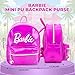 AI ACCESSORY INNOVATIONS Barbie Iconic Vegan Leather Cosplay Mini Backpack Purse, 10.5 Inch, Barbie Pink