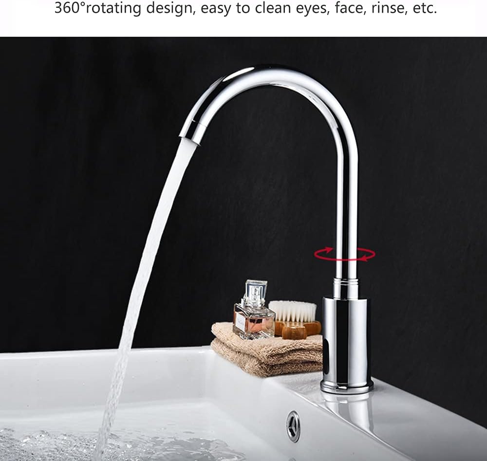 Touchless Automatic Faucet Motion Sensor Faucet Automatic Hands-Free Smart Faucet Suitable for Kitchen and Bathroom Sinks
