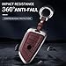 WelaDawn Metal Key Fob Cover, Aluminum Alloy Protective Case Compatible for BMW 1 3 5 7 Series 530 F48 X1 X2 X3 X4 X5 X6 (A Style)