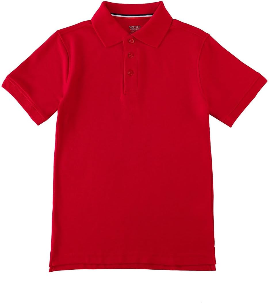 Smith's American Boys' S/S Polo Shirt - red, 4-5