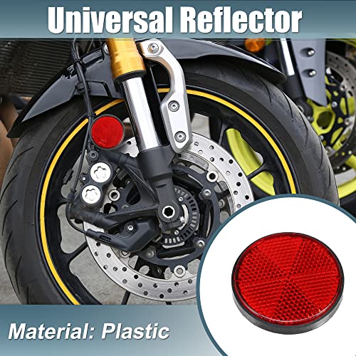 Image of X AUTOHAUX 8 Pcs Round Rear Reflectors Screw on for Cars Trailer Motorcycle