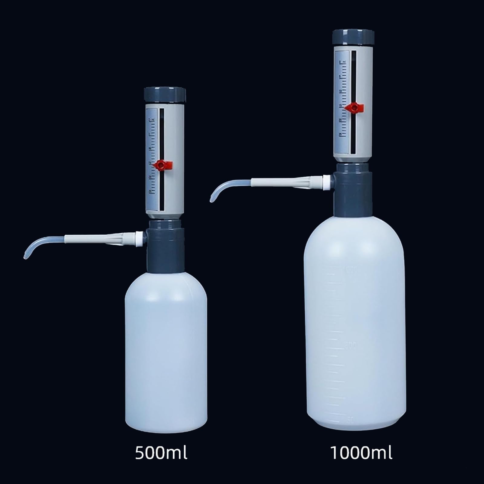 Einstellbarer Flüssigkeitshülsen-Addierer, 0–25 ml verstellbare Laborpipetten, mit 500 ml/1000 ml Kunststoffflasche, for quantitative Tröpfchenmessung | 500ML