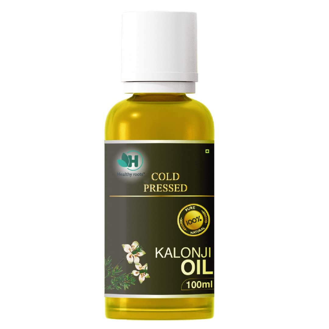 Healthy roots Cold Pressed Kalonji Oil 100ml | Wood Pressed - Extracted on Wooden Churner | Kolhu/Kacchi Ghani/Chekku