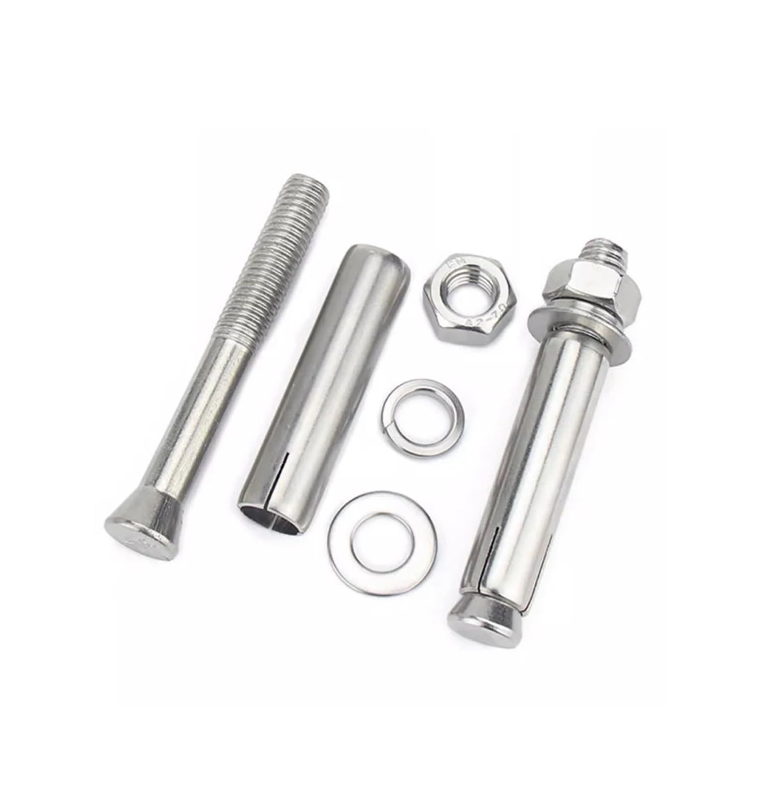 Tacos de expansión Tornillo de expansión interno acero inoxidable 316 M6 M8 M10 M12, manguito tornillo hexagonal, perno anclaje for hormigón(30Pcs,M12x80)