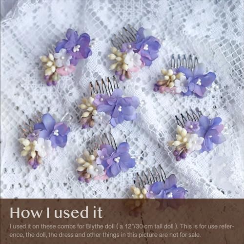 Peines Mini Metal Para Peluca Muñeca 5 Piezas Plata miniatura 7