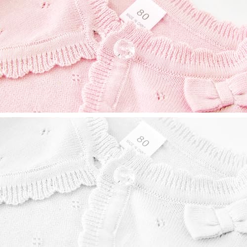 Toddler Girls Knit Cardigan Sweater Kids Bowknot Long Sleeve Dress Cover Up Size 12M-6T3