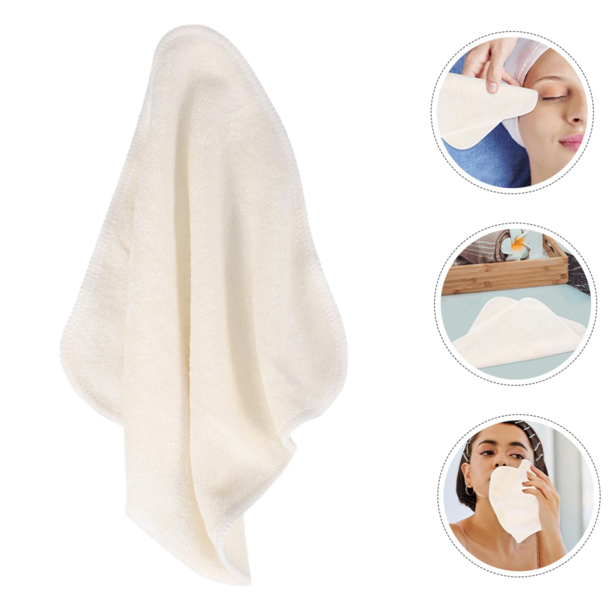 SHERCHPRY 5 Set Panno Per Pulizia in Fibra Di Bambù Washcloths Per Il Viso Salvietta Esfoliante Asciugamani Per Il Viso Riutilizzabili Asciugamani A Faccia Puliti Fibra Di Bamboo 2 Pezzi * 5