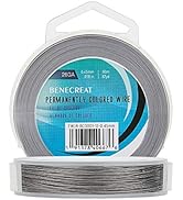 Amazon.co.jp: BENECREAT クラフトワイヤー 30m 線径0.5mm 黒色