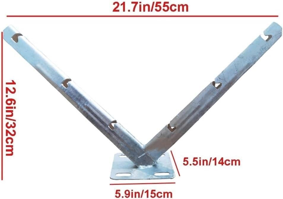 Support de fil barbelé en acier galvanisé à chaud (2 pièces) - 7