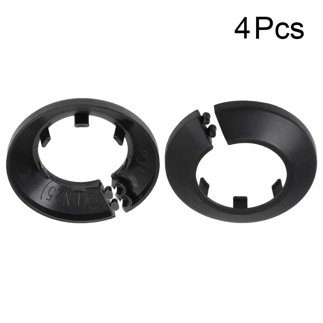 TOP-VIGOR 4pcs 35mm Pipe Cover Decoration, Click-in PP Plastic Escutcheon Pipe Collar for Water Pipe Drain Line - Image 3