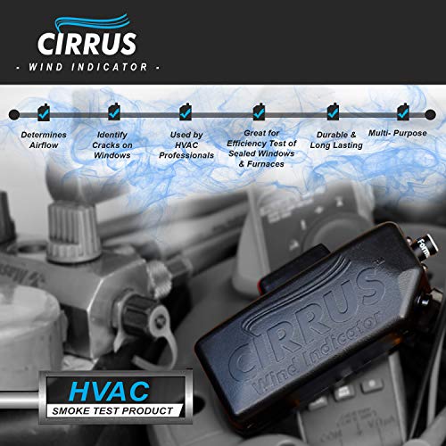 Cirrus Wind Indicator - Hvac Tool Kit With Led Rechargeable Flashlight And Power Bank - Safe And Portable - Trusted Smoke Detector Of Hvac Technician #TOP6