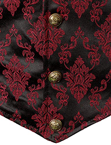 Image of VATPAVE Mens Victorian Suit Vest Steampunk Gothic Waistcoat