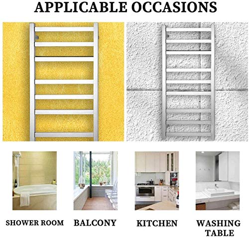 Toallero eléctrico de acero inoxidable 304 Times de pared bajo consumo para baño 5
