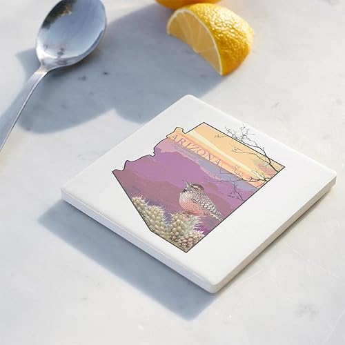 Miniatura 3 de Posavasos del estado de Arizona Joyride para decoración del hogar, posavasos de cerámica individual, posavasos cuadrados individuales de 4 pulgadas,