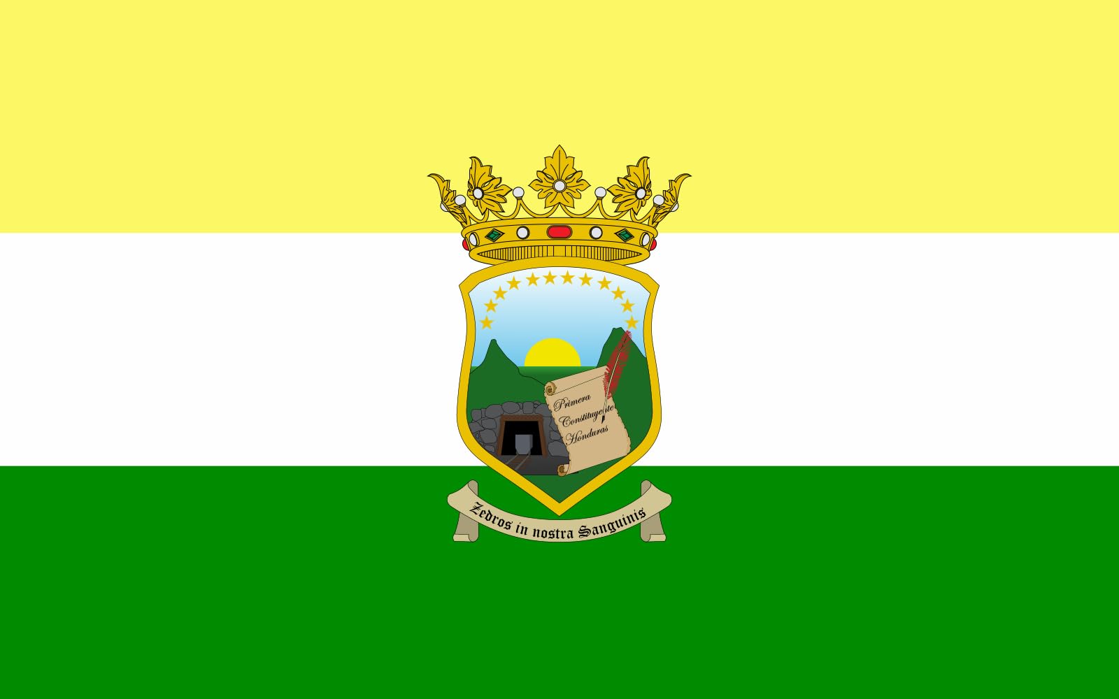 Drapeau Cedros Honduras grand format pour décoration extérieure et intérieure