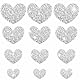 HJZHII 12 Stück Herzform Bügelbilder Strass, Selbstklebende Liebes Flicken mit Glitzer Kristallen Kinder DIY Patches zum AufbüGeln in Herzform für Kleidung,T-Shirt, Jeans, Schuhe, Hüte