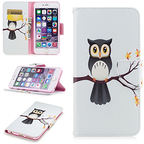 iPhone 6 Plus/ 6S Plus Case, UZER Painted Pattern Shockproof [Kickstand Feature] PU