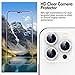 Xfilm for iPhone 14 Pro/14 Pro Max Camera Lens Protector Bling, 9H Hardness Scratchproof Metal Individual Ring Protector, Stylish Accessories, Case Friendly (Silver Diamond pro)