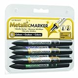 Letraset Metallic Marker, Twin-Tip, 6-Pack