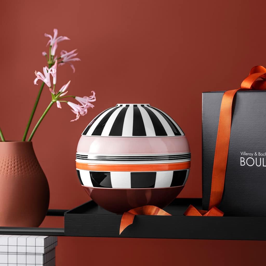Villeroy & Boch Iconic Collection La Boule Memphis, 7-Piece Dinnerware Set for 2, Premium Porcelain, Made in Germany, Dishwasher Safe, 9.5 x 9 in, Colorful