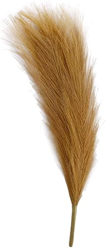 Artificial Pampas Grass, Short Fluffy Pampas Grass Branches for Wedding Party Boho Home Decor Flower Arrangement Office Decor(Light Pink)