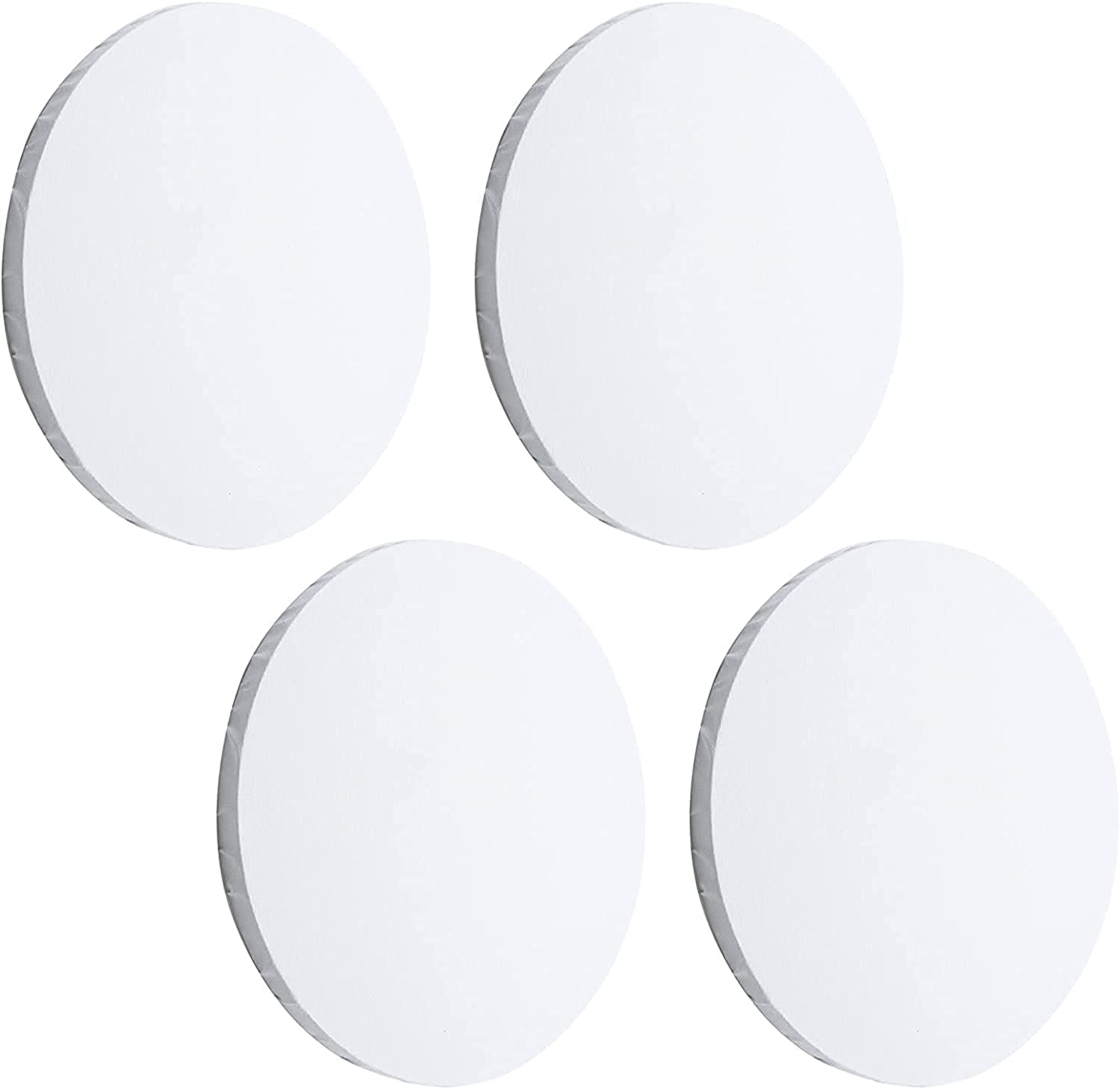 4 PCS Stretched Canvas 30CM(11.82.5 cm) Round Canvas Boards for Painting Canvas Panel Boards