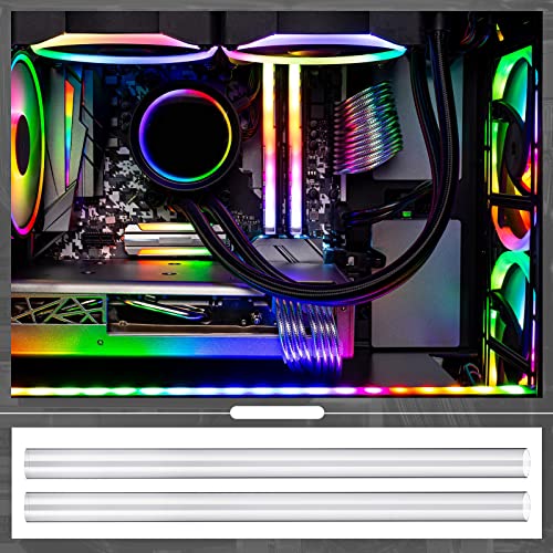 Image of Taiyin 24 Pcs Acrylic Tube Rigid Pipe Wall Thickness Round Cylinder Clear Pipe Plastic Hard DIY Acrylic Tube for Advertising Lighting (1 Inch)