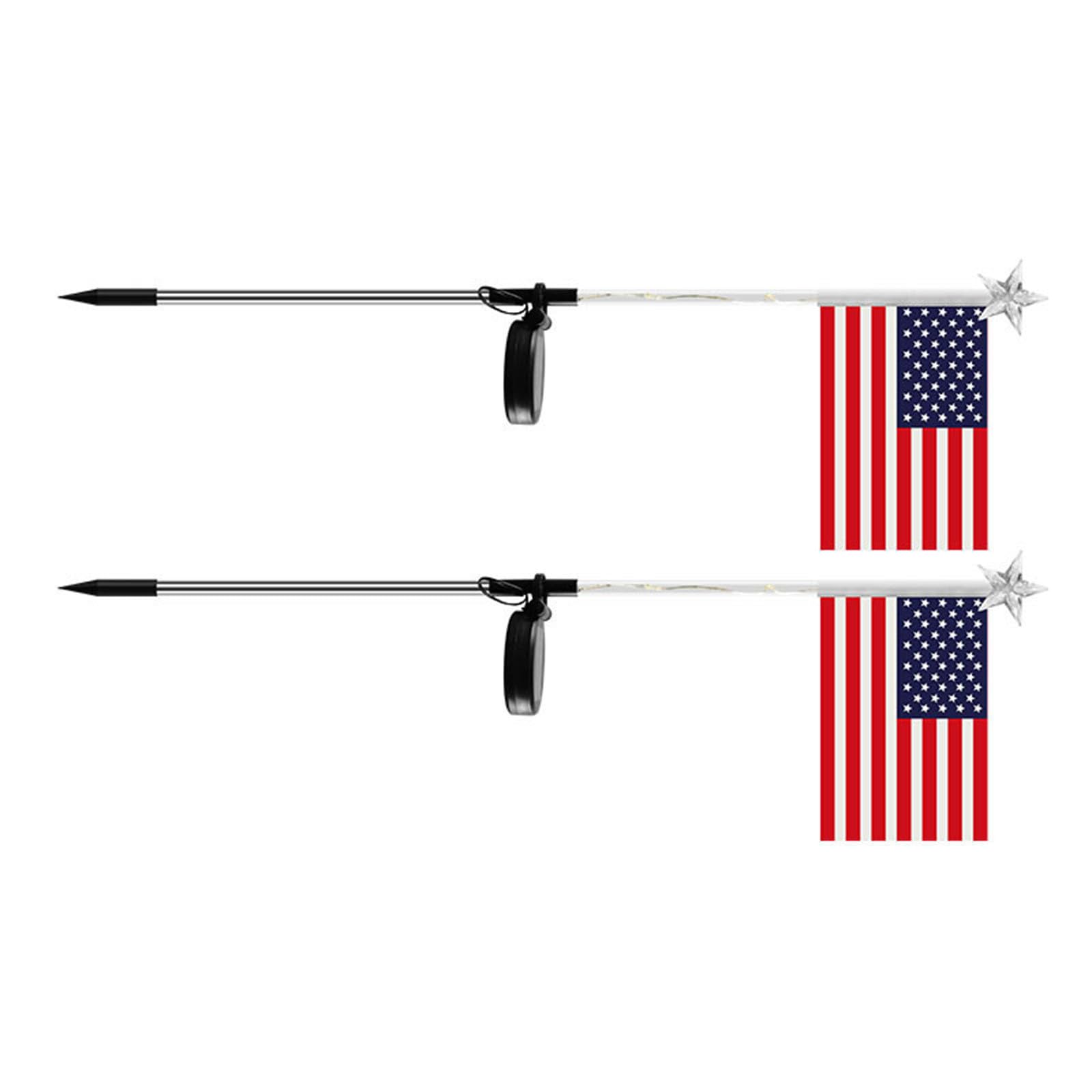 FROMCEO Solar Flag LED Light Landscape Lamp Yard Patio Lawns Decoration for Driveway and Walkway Waterproof Outdoor Solar Flag LED Light