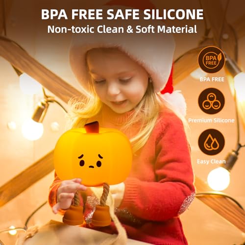 Lámpara de Noche Calabaza de Silicona para Niños miniatura 4